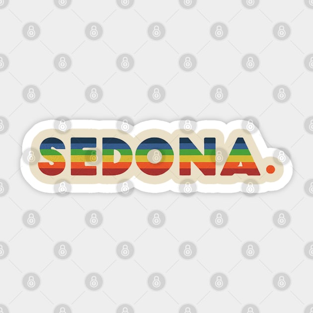 Sedona Desert Spectrum Sticker by Retro Travel Design